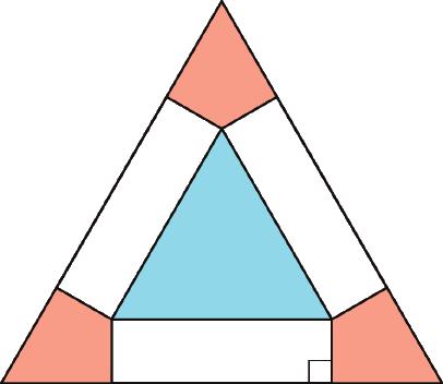 The two triangles are equilateral, and the