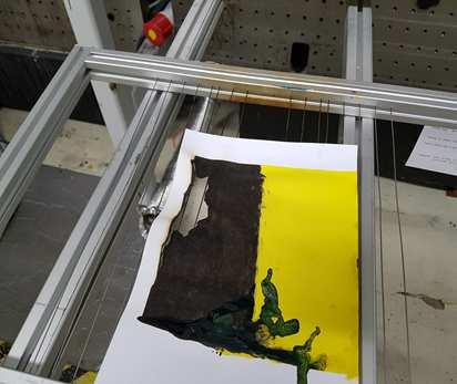 Optical behavior of black and yellow ink Different