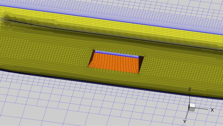 Also presented is the mesh on the upstream interface inside the nozzle.