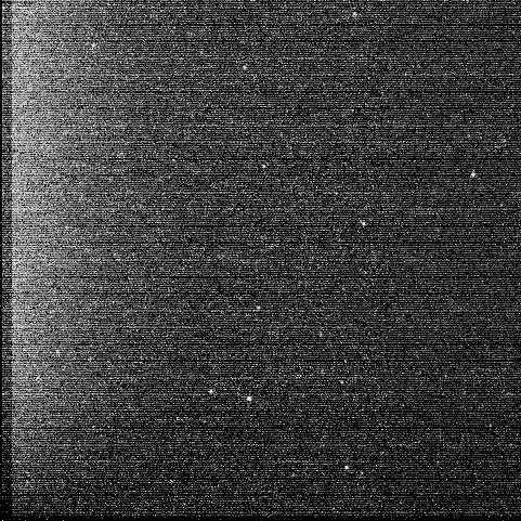 Figure 5: Night-Sky Image Using Pegasus Camera 500 450 400 350 300 y (pixels) 250 200 150 100 50 50