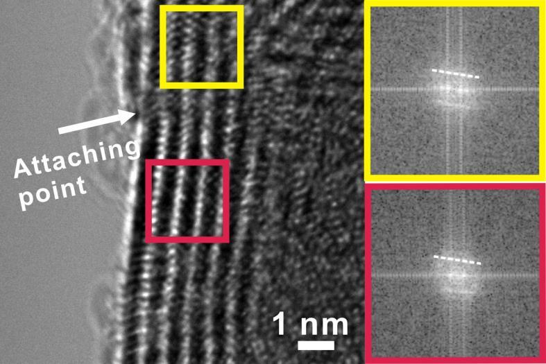 Figure S7. HR-TEM micrograph of ReS 2 nanoscrolls.