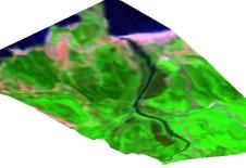 Figure 5 Classified satellite images dated 1984 and 2001 Figure 6 Images obtained by selecting only the water and sand classes and masking