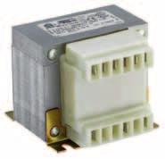 Single-phase transformers with fast-on /