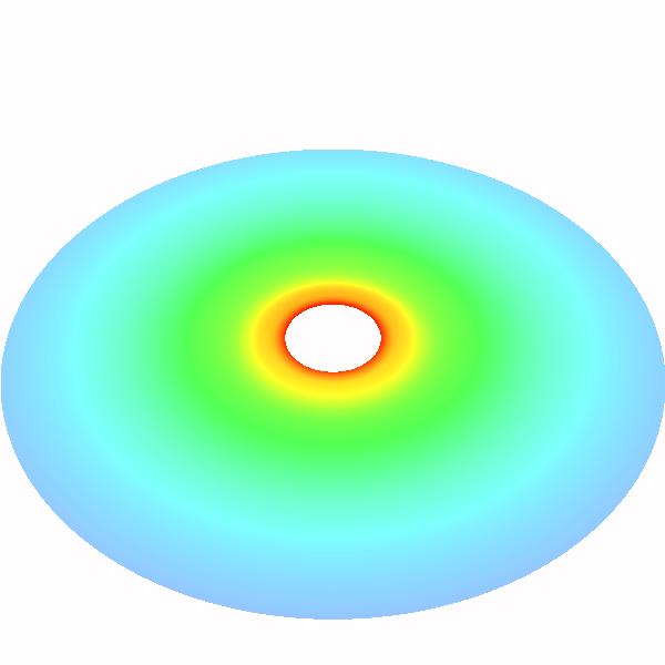(10). In particular, F 1/(µ + cosη). For the face-on disk, η = α.
