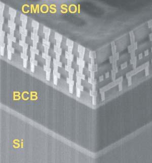 238 J.-Q. Lu et al. Fig. 10.14 FIB cross-section near the saw path of a CMOS SOI wafer that is BCB-bonded to an oxidized prime silicon wafer.