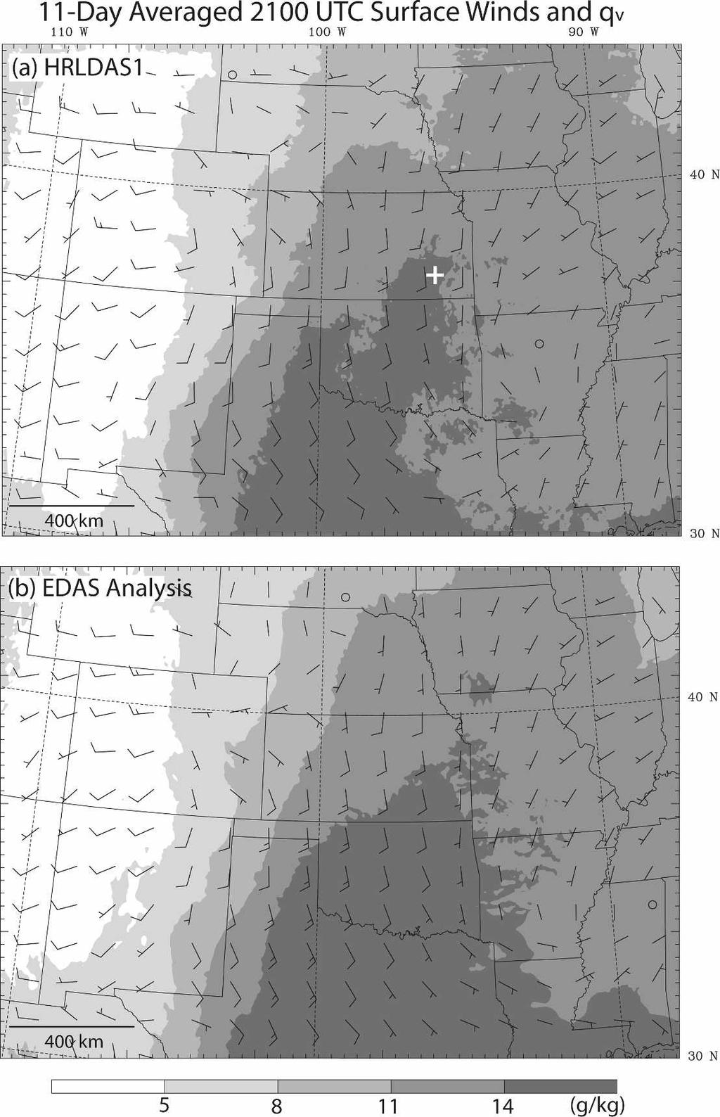 grid. Insets are the W and E subdomains as in Fig. 4b. stationary surface front or convergence zone (Fig. 7).