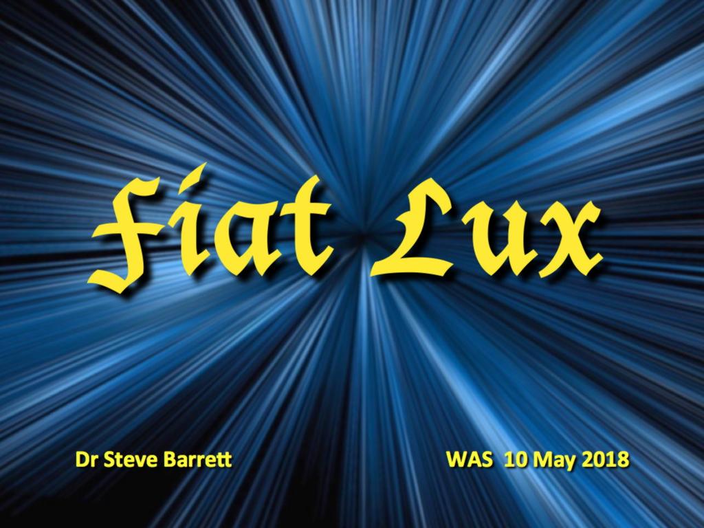 Fiat Lux A talk on the nature of light with measurements of the speed of light and the wavelength of light, and demonstrations of splitting light into