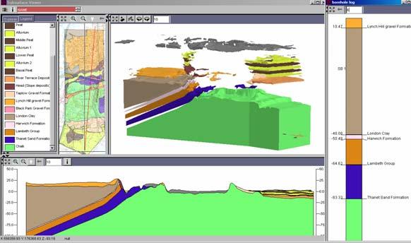 richness of geological model user can export sections, maps and contours to traditional formats.