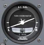 Turn indicator / inclinometer Balance indicator / ball The turn indicator display contains hash marks where the needle may align during a turn.