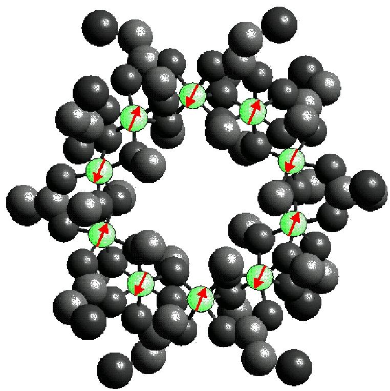 ? Structure of magnetic molecules Structure of magnetic molecules dimers (Fe 2 ), tetrahedra (Cr 4 ), cubes (Cr 8 ); rings, especially iron rings (Fe 6, Fe 8, Fe 10,.