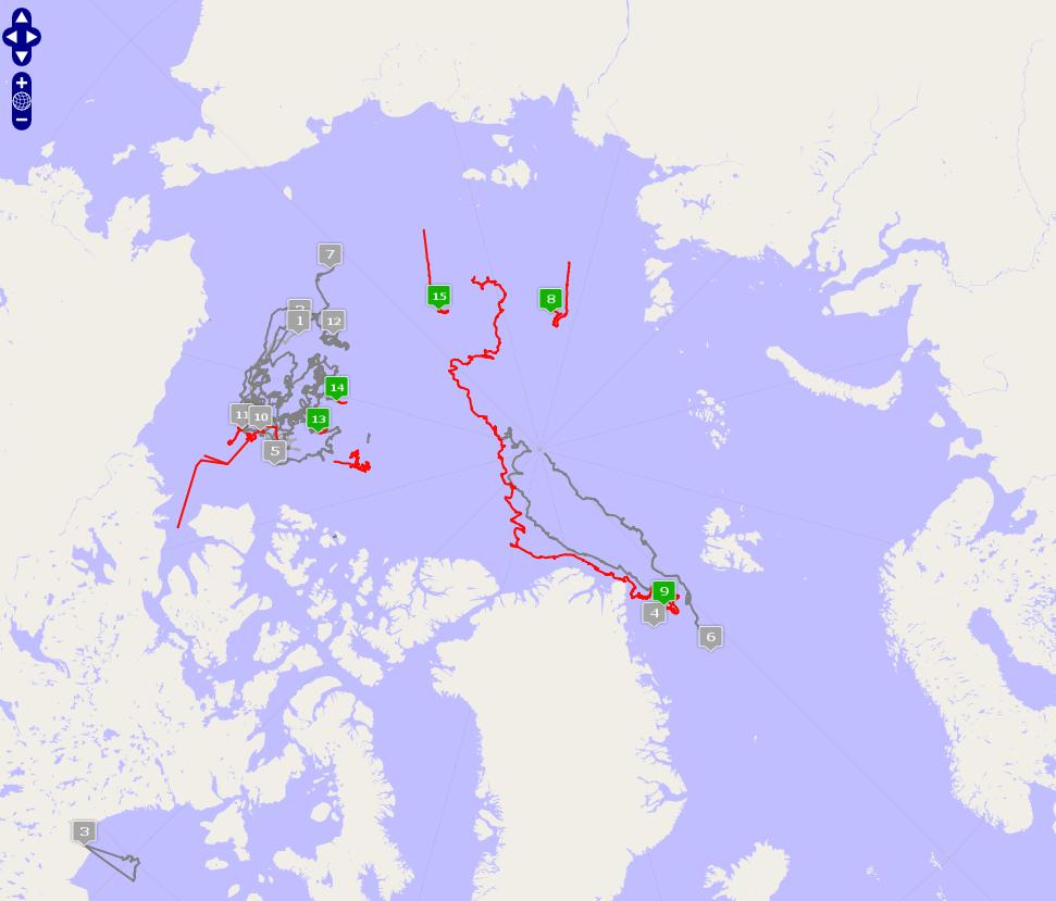 O-Buoy data covers the Arctic Ocean Data available at