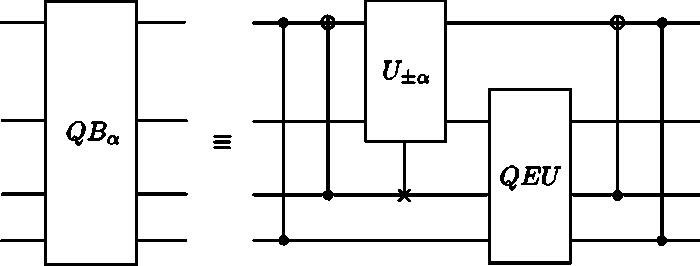 The proof of the circuit identity of Fig. 20 is straightforward, but somewhat technical. The details are sketched in Appendix B.