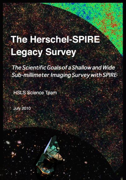 The Herschel-SPIRE Legacy Survey Map 4000 sq. degrees on the sky with SPIRE instrument in fast scan mode.