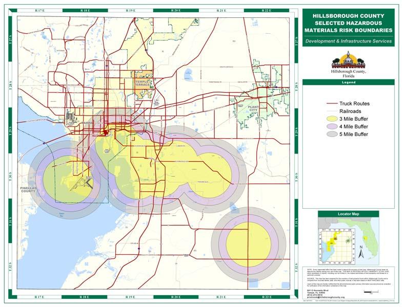 Hazard Vulnerability Maps The hazard vulnerability maps depict those risks; both natural and human-made that can pose a threat to the citizens of Hillsborough County.
