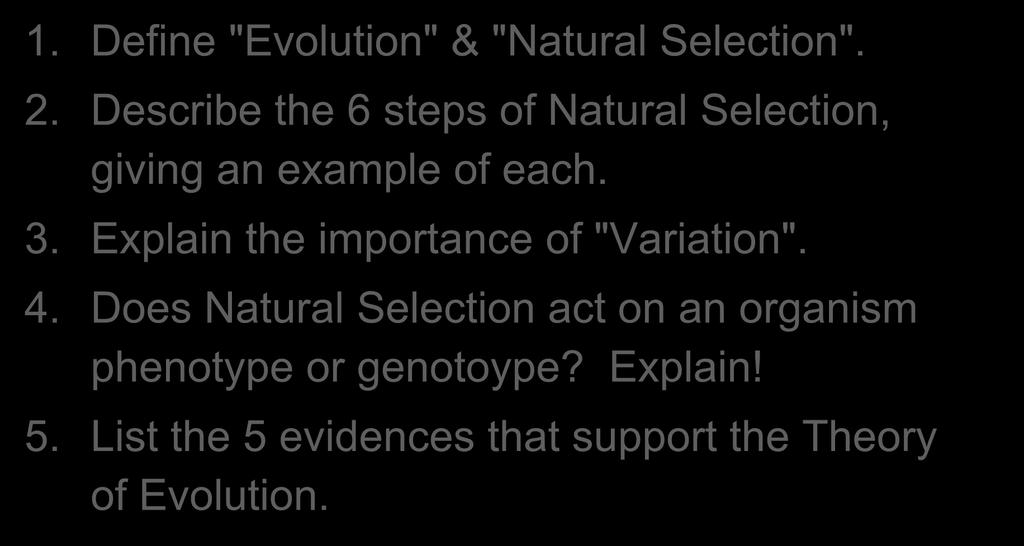Explain the importance of "Variation". 4.