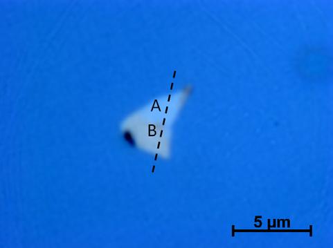 Measurements The layer-stack of graphene is clearly visible and consequently easily found in bright field (fig.1 a). The visibility is similar with crossed circular polarizers (fig.1 b).