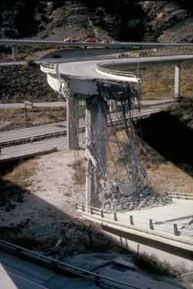 Damaged bridge from