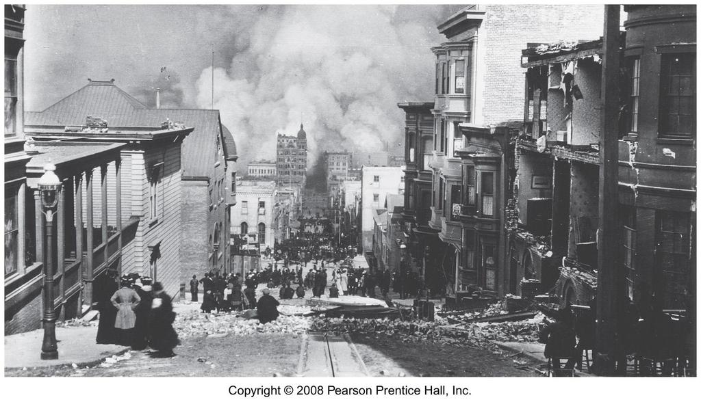 Example: 1906 San Francisco EQ Much of the damage was caused