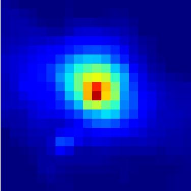 component image from the observed F222M image. The NICMOS resolution (0.