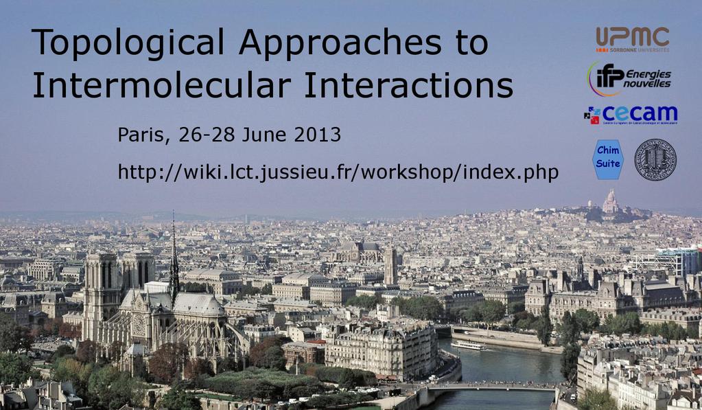 Introduction XDM Molecular complexes Thermochemistry Summary Upcoming meetings