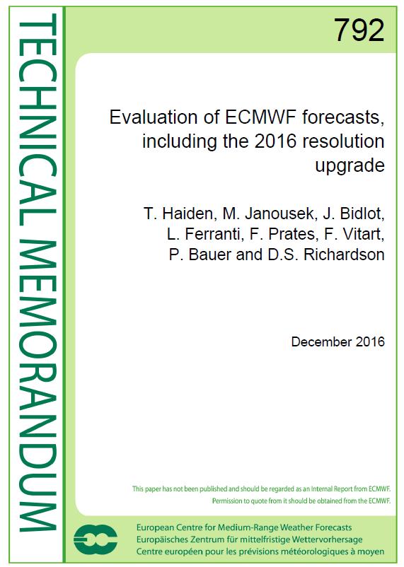 Forecast performance 6 headline scores HRES and ENS upper-air skill HRES and ENS precipitation Severe weather: TC position and EFI for extreme wind Comparison with reference systems