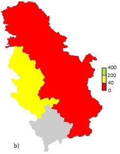 The highest precipitation values in Nis were recorded in 2004, the ones for Vranje were in 19