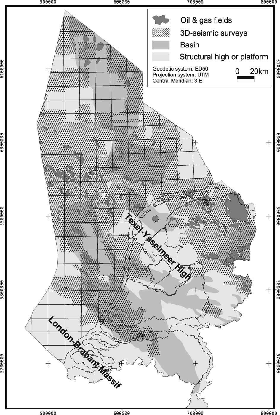 THE NETHERLANDS NATURAL GAS EXPLORATION 71 Fig. 2. Structural elements and 3D seismic coverage in the Netherlands. these values cannot be considered representative for the future.
