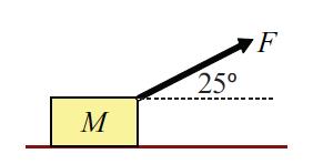 coefficient of kinetic friction μk = 0.23 between the crate and floor.