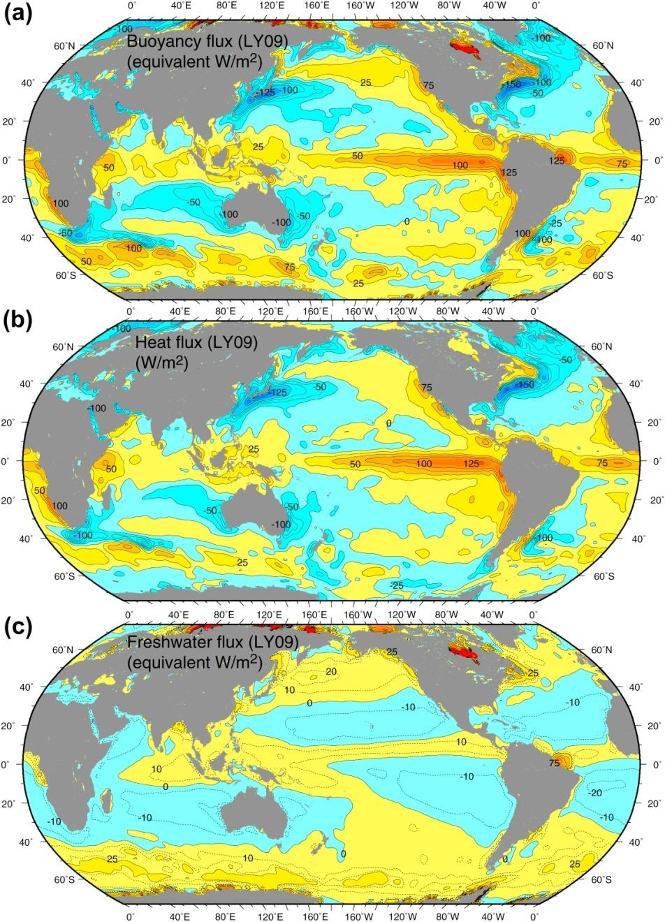 c) Is often associated with large eddies/filaments of upwelled water that spread westward offshore d) Brings water from the abyssal ocean (>1000 m) to the sea surface 8) Subtropical gyres such as the