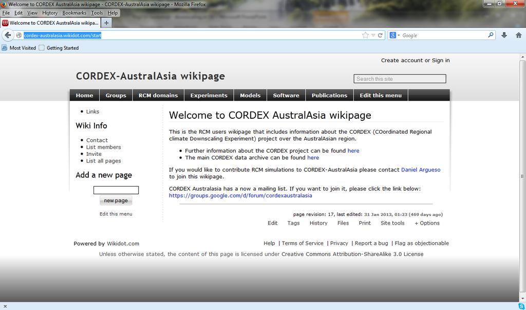 CORDEX-Oz wikipage Join the conversation at: http://cordex-australasia.wikidot.