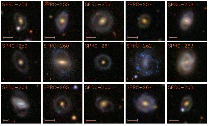 Dynamics in Hoag-like ring galaxies Catalog by Moiseev et al.