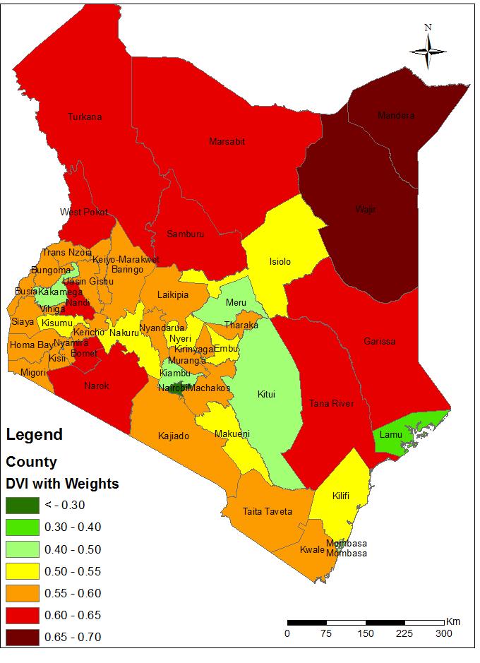 SPATIAL DISTRIBUTION OF DROUGHT VULNERABILITY INDEX society