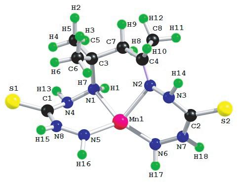 Macrotricyclic M II Complexes with (N,N,N,N)-Coordinating Ligand co-ordinates of atoms.