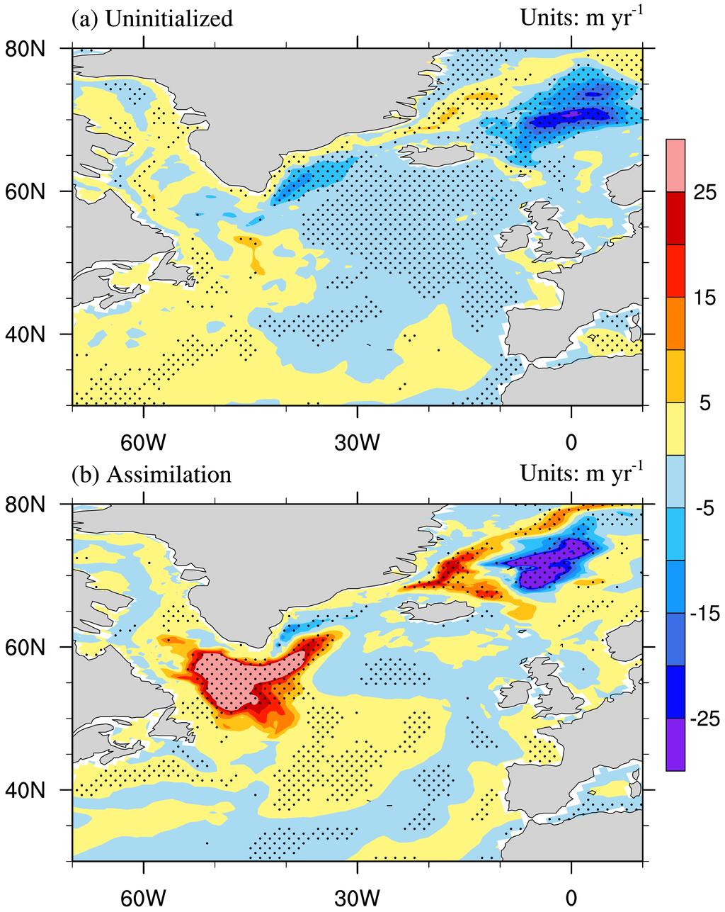 Supplementary Figure 1 Trends of annual mean maximum ocean mixed layer depth.