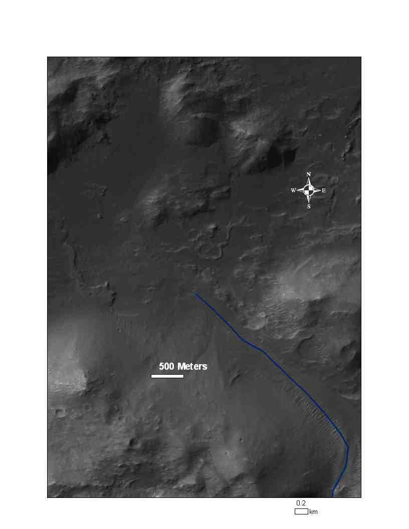 Drainage System 8: MOLA context CTX image P21_009274_1558_XN_24S033W - no HiRISE data - the