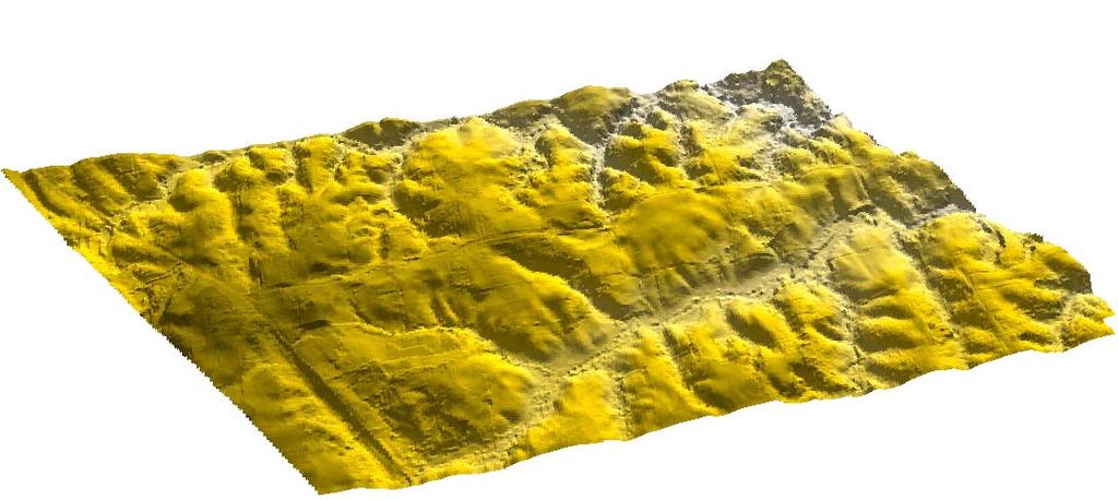 3.2 High-Resolution Elevation Data Analyses A high-resolution digital elevation model (DEM) was produced for the analysis development area using data collected by EarthData s airborne LIDAR system.