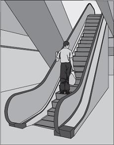 (c) A shop uses escalators to lift customers to different floor levels. The escalators use electric motors. When the shop is not busy some escalators are turned off.