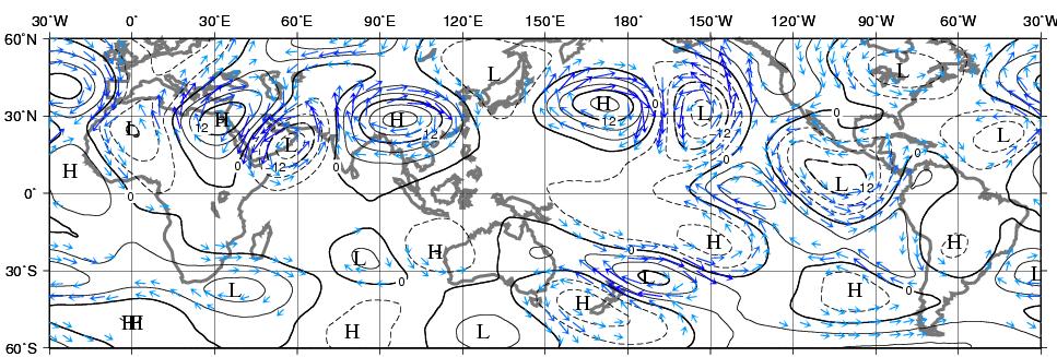 Quasi-stationary Rossby Wave 200-hPa