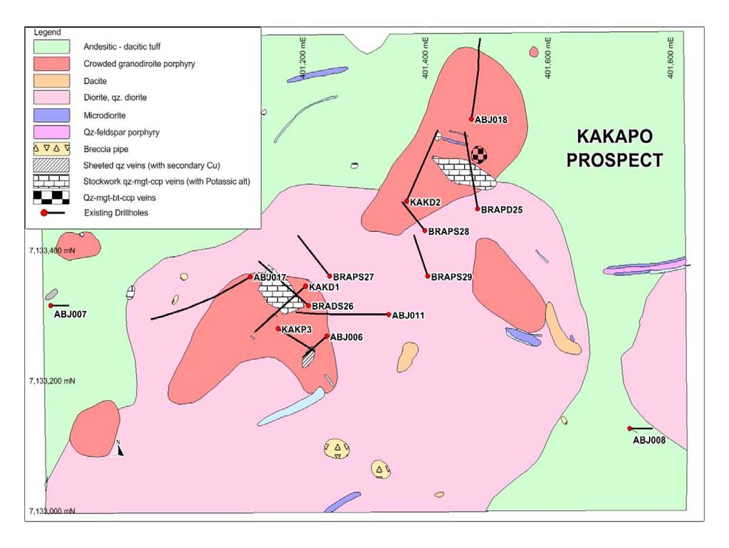 The drilling programme at Kakapo follows the successful three-dimensional Induced Polarisation (3DIP) geophysical programme, completed in April, covering a 700m by 600m gold-in-soils anomaly.