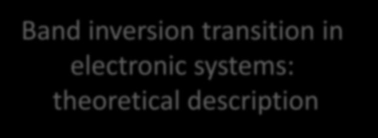 Band inversion transition in electronic systems: