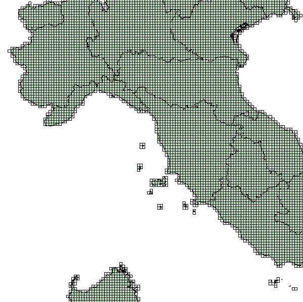 Similarity analysis Extracted grid of spatial analysis on Italy (5 km 5 km) Gower index: c k = 1 = ; ij p p k = 1 s δ ijk ijk δ i = Kronecker delta s ijk =