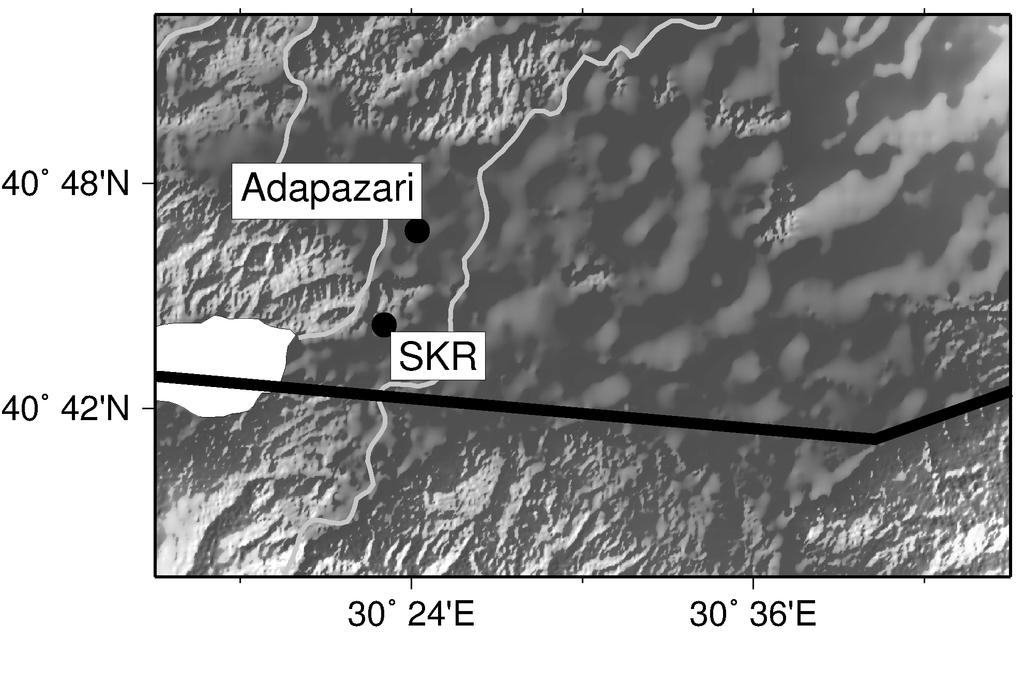 Figure 7: Location of SKR and the downtown of Adapazari.