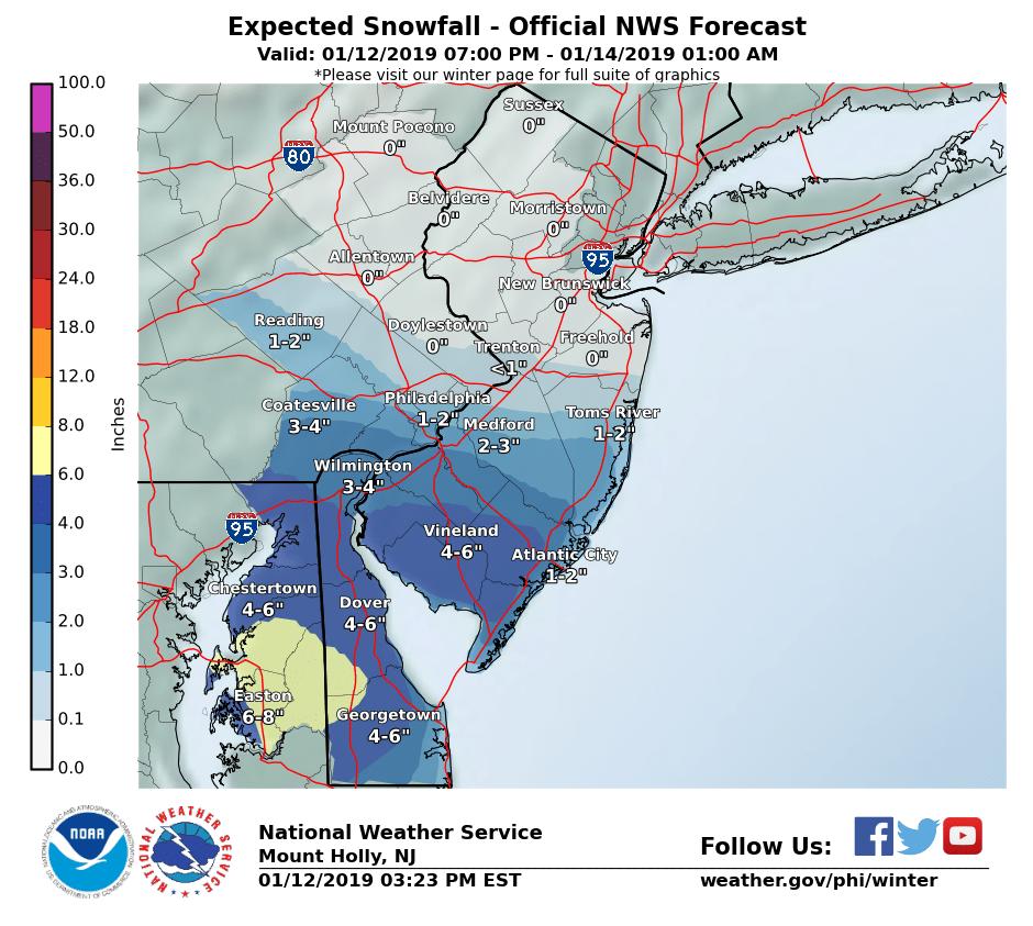 Expected Snowfall Accumulations Uncertainty in Snowfall Forecast:
