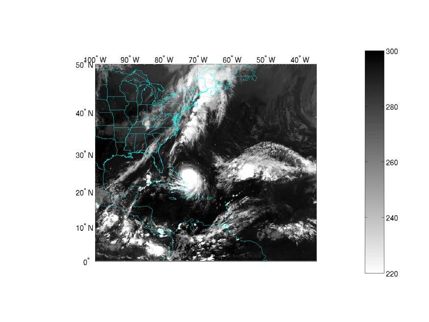 CrIS radiances (left) Hurricane Joaquin is separated from the low pressure center