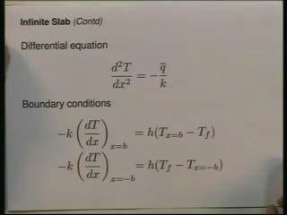 (Refer Slide Time: 03:59) So, in this case the differential equation for which we have to solve reduces to the form d 2 T dx squared is equal to minus q bar by k.