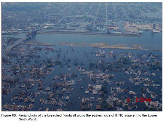 Hurricane Katrina Failure through overtopping, scour & breaching Defence