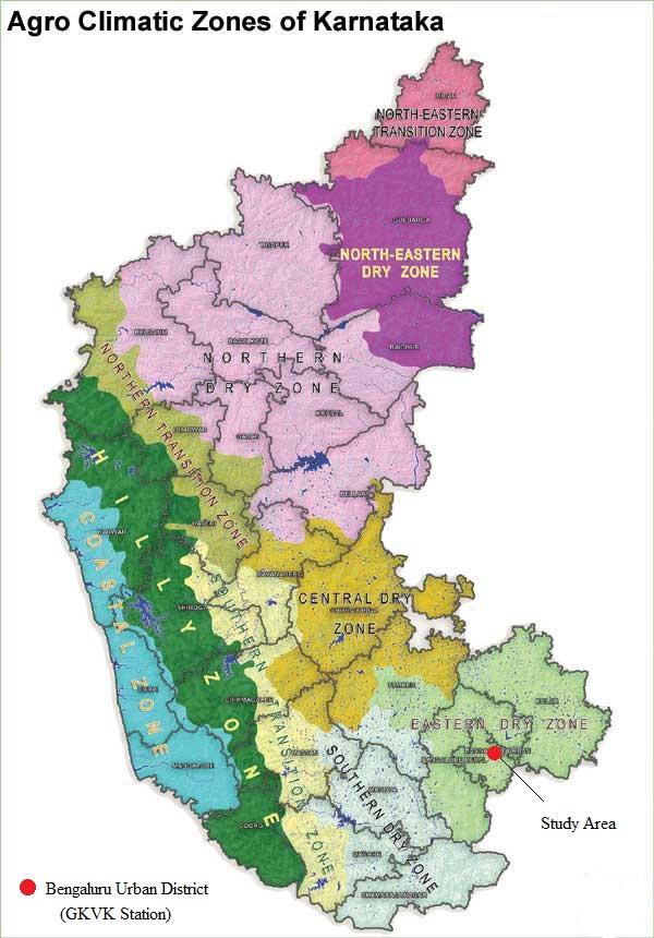 Fig.1: Agro-climatic zones of Karnataka Evaluation of