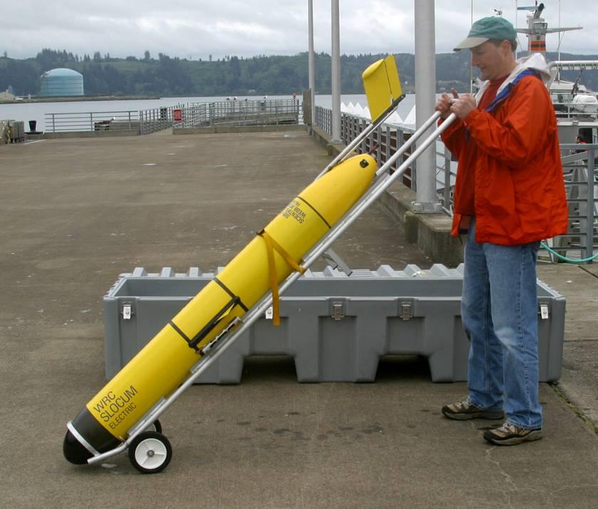 Autonomous Underwater Glider GPS, Iridium and Freewave Antennae in tail fin Aanderaa Optical Dissolved Oxygen sensor Glider Control and more