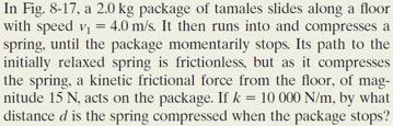 Forces: The normal force on the package from the floor does no work on the package.