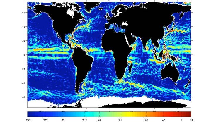 Global currents from Envisat SAR